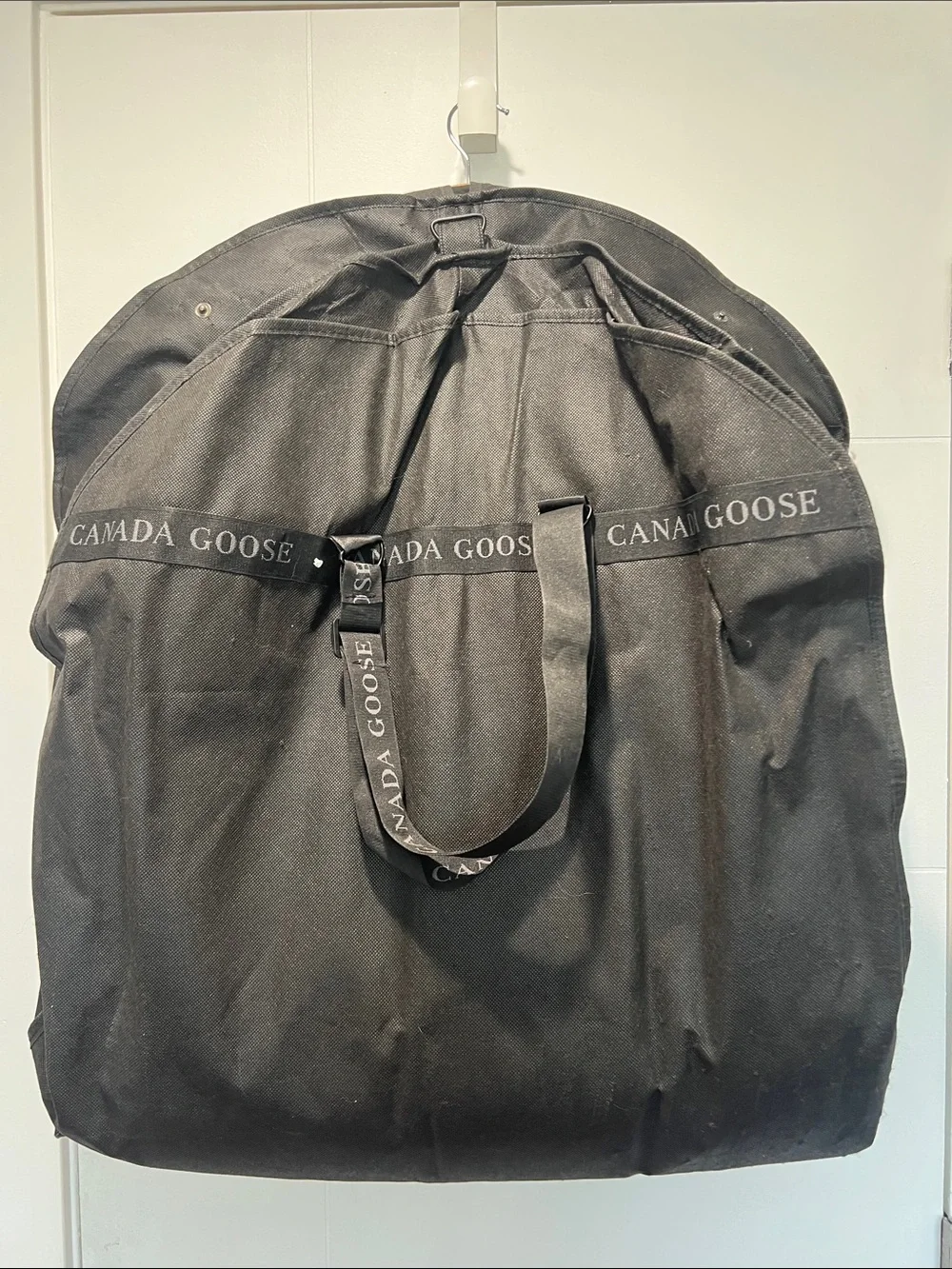 Canada Goose Men’s Black Hooded Parka Jacket with Bag